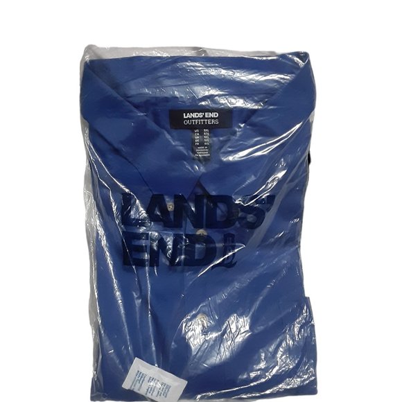 Lands End Outfitters Long Sleeve Perfect Twill Shirt Mens Size 5X Cobalt Blue - Picture 3 of 3